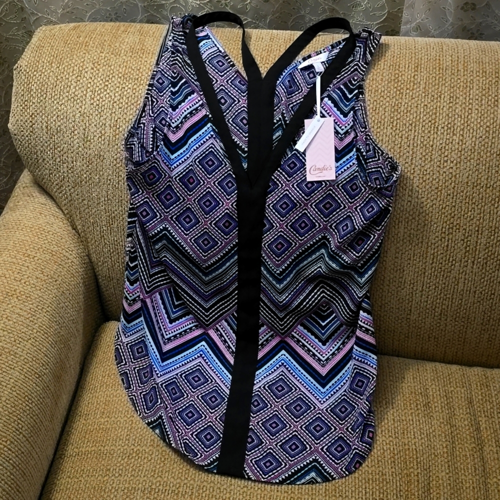 Candies Multicolor sleeveless dressy tank top